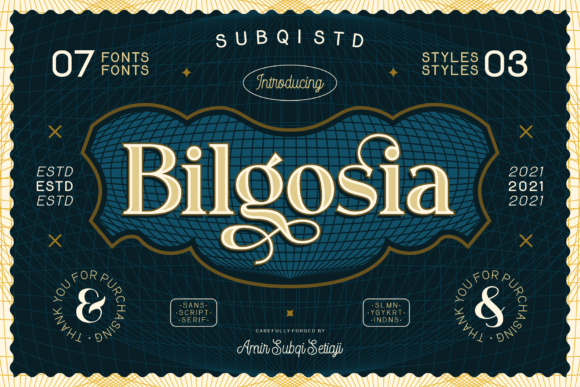 Bilgosia: A Trendy Trio Font for Modern Web Design