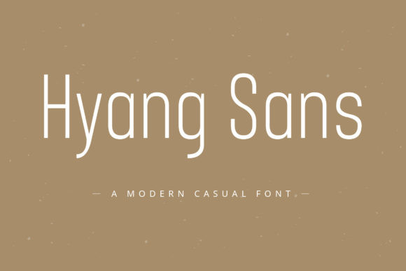 Hyang: A Minimal Sans Serif Font for Modern Branding